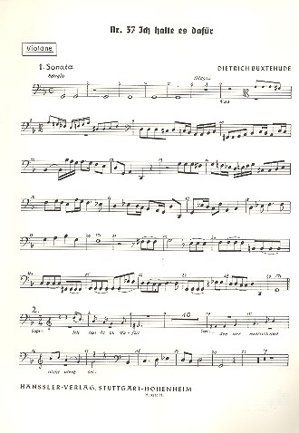 Ich halte es dafür dass dieser Zeit Leiden&nbsp;&nbsp;für Sopran, Bass, Streicher und Bc&nbsp;&nbsp;Violone