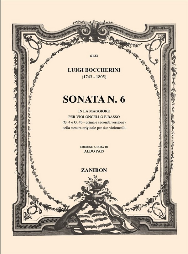 Sonate A-Dur Nr.6 für  Violoncello und Klavier  