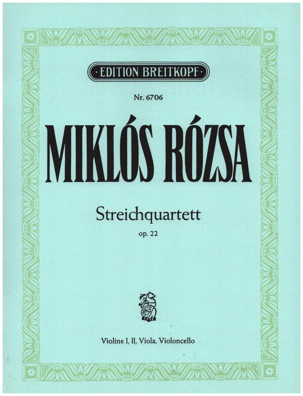 Streichquartett op.22  für 2 Violinen, Viola und Violoncello  Partitur und Stimmen