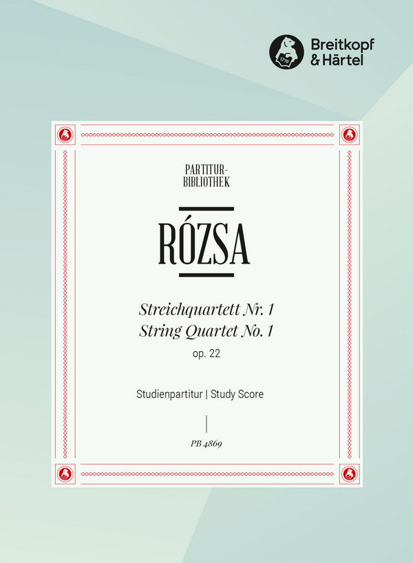 Streichquartett op.22  für 2 Violine, Viola und Violoncello  Studienpartitur