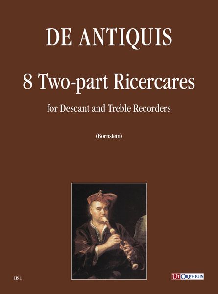 8 two-part Ricercare  for 2 recorders (SA)  score