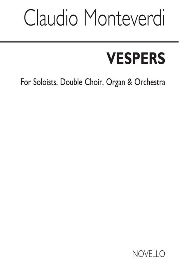 Vespers for soloists, double&nbsp;&nbsp;chorus, organ and orchestra&nbsp;&nbsp;score