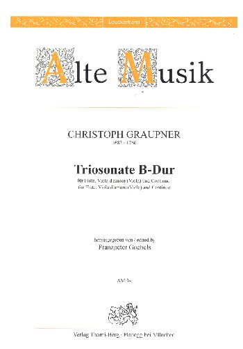 Sonate B-Dur  für Flöte, Viola und Bc  Partitur und Stimmen (Bc ausgesetzt)