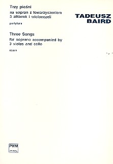 3 Songs for soprano, 3 violas  and cello  study score
