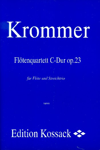 Quartett C-Dur op.23 für Flöte  und Streichtrio  Partitur und Stimmen