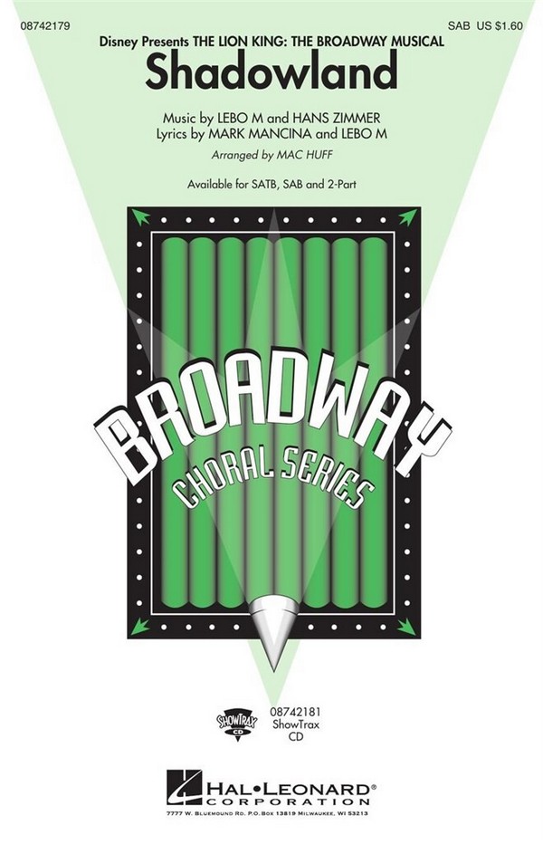 Shadowland for mixed chorus (SAB)  and piano  score