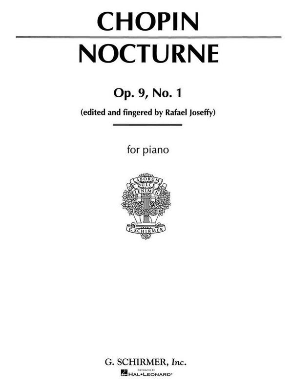 Nocturne B flat minor op.9,1&nbsp;&nbsp;for piano&nbsp;&nbsp;
