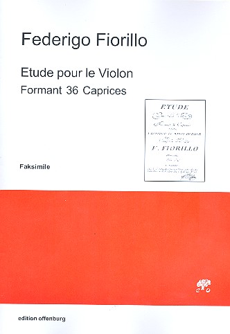Etude pour le Violon Formant  36 Caprices  Faksimile