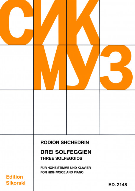 3 Solfeggien für hohe  Singstimme und Klavier  