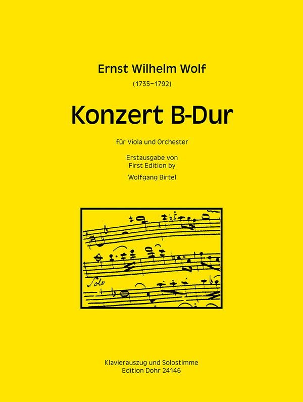 Konzert B-Dur   für Viola und Orchester   für Viola und Klavier