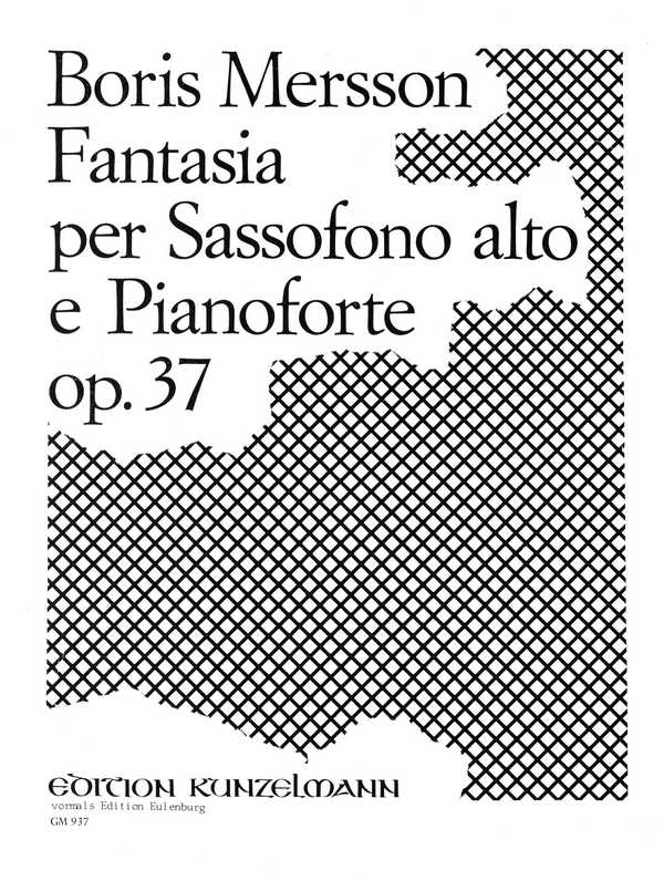 Fantasia op.37  für Altsaxophon und Klavier  