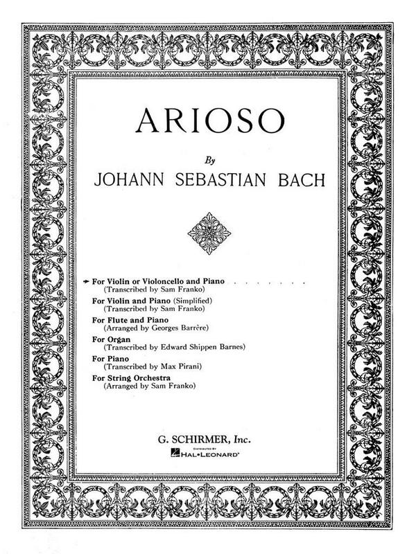 Arioso&nbsp;&nbsp;for violin and piano&nbsp;&nbsp;