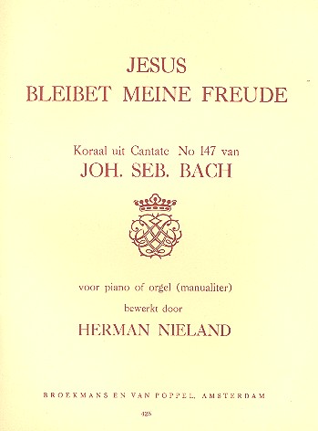 Jesus bleibet meine Freude&nbsp;&nbsp;für Klavier (Orgel)&nbsp;&nbsp;Nieland, Herman, Arr.
