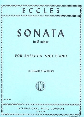 Sonate g-Moll  für Fagott und Klavier  