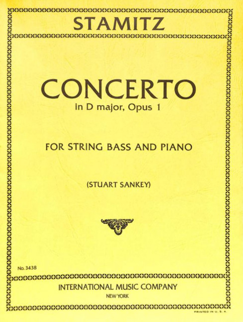 Konzert D-Dur op.1&nbsp;&nbsp;für Viola und Orchester&nbsp;&nbsp;für Kontrabass und Klavier