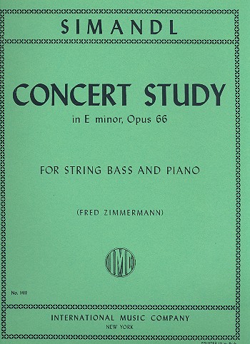 Konzert-Etüde e-Moll op.66  für Kontrabass und Klavier  