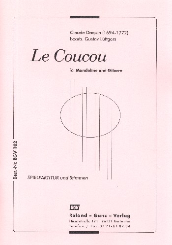 Le Coucou für Mandoline und Gitarre  Partitur und Stimmen  