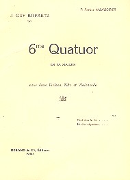 Quatuor fa majeur no.6  pour quatuor à cordes  partition miniature