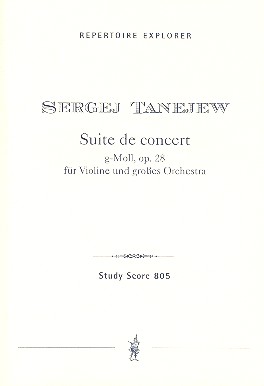 Konzert-Suite g-Moll op.28 für Violine  und Orchester  Studienpartitur