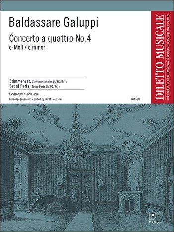 Concerto a quattro no.4 c-Moll  für Streichorchester und Bc  Stimmen (4-3-2-2-1)