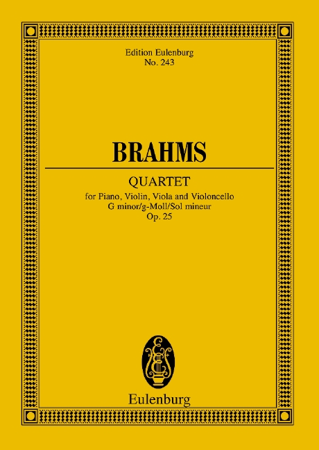 Quartett g-Moll op.25&nbsp;&nbsp;für Klavier, Violine, Viola und Violoncello&nbsp;&nbsp;Studienpartitur