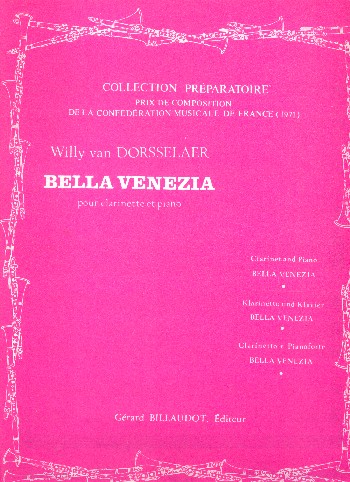 Bella Venezia pour clarinette  et piano  