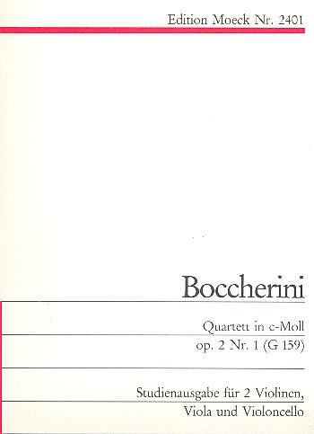 Quartett c-Moll op.2,1 G159&nbsp;&nbsp;für 2 Violinen, Viola und Violoncello&nbsp;&nbsp;Stimmen