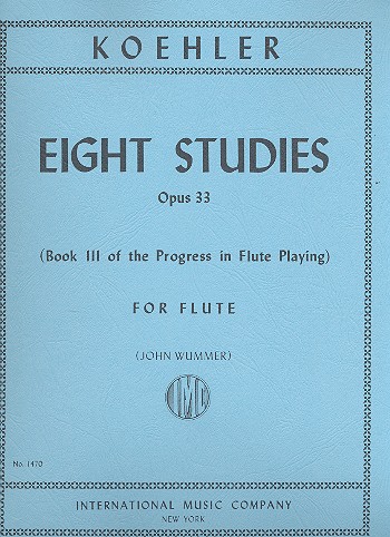 8 Etüden op. 33 Band 3  für Flöte  
