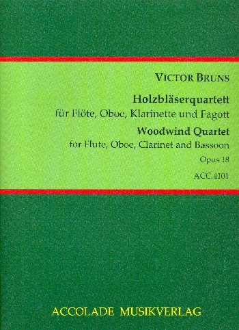 Quartett op.18 für Flöte, Oboe,&nbsp;&nbsp;Klarinette und Fagott&nbsp;&nbsp;Partitur und Stimmen