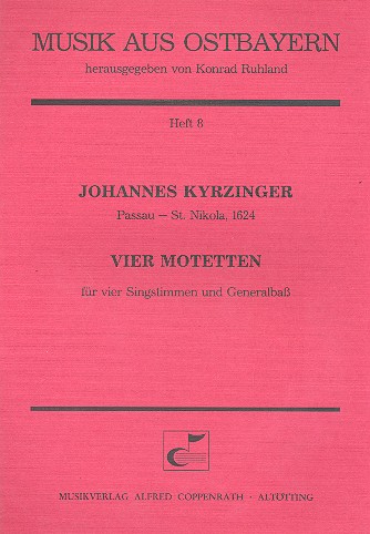 4 Motetten&nbsp;&nbsp;für 4 Stimmen und Bc&nbsp;&nbsp;Partitur (lat)