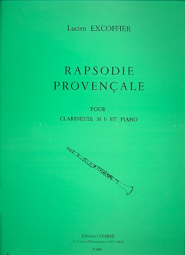 Rapsodie Provencale pour&nbsp;&nbsp;clarinette et piano&nbsp;&nbsp;