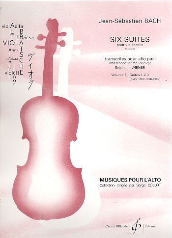 6 suites vol.1 (nos.1-3) pour violoncelle&nbsp;&nbsp;pour alto&nbsp;&nbsp;