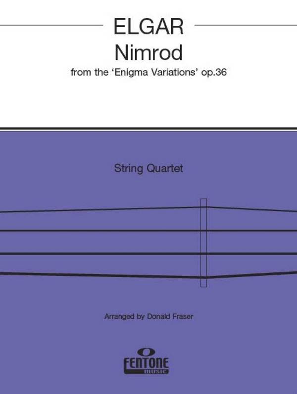 Nimrod from Enigma Variations op.36&nbsp;&nbsp;for string quartet&nbsp;&nbsp;score and parts