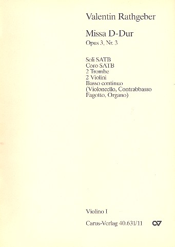 Missa D-Dur für Soli, gem Chor  und Orchester  Violine 1