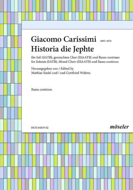 Historia di Jephte  für gem Chor und Orgel  Bc/Kb