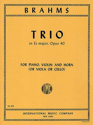 Trio Es-Dur op.40&nbsp;&nbsp;für Klavier, Violine, Horn (Viola, Violoncello)&nbsp;&nbsp;Stimmen