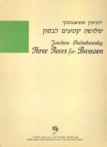 3 Stücke für Fagott&nbsp;&nbsp;&nbsp;&nbsp;