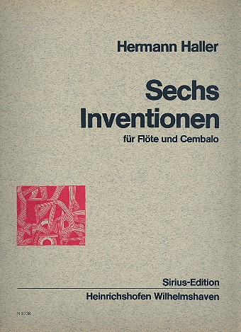 6 Inventionen für Flöte und  Cembalo  