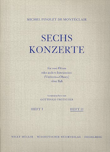 6 Konzerte Band 2 für 2 Flöten (2 Vl., 2 Ob.)  Konzerte Nr.4-6  .