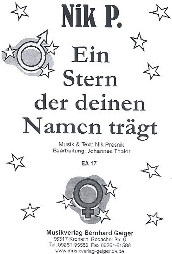 Ein Stern der deinen Namen trägt&nbsp;&nbsp;für Gesang und Klavier&nbsp;&nbsp;Einzelausgabe