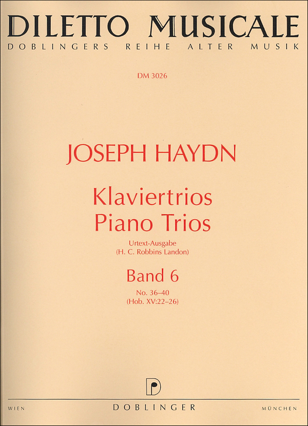 Klaviertrios Band 6 (Nr.36-40) für Violine,&nbsp;&nbsp;Violoncello und Klavier&nbsp;&nbsp;Stimmen