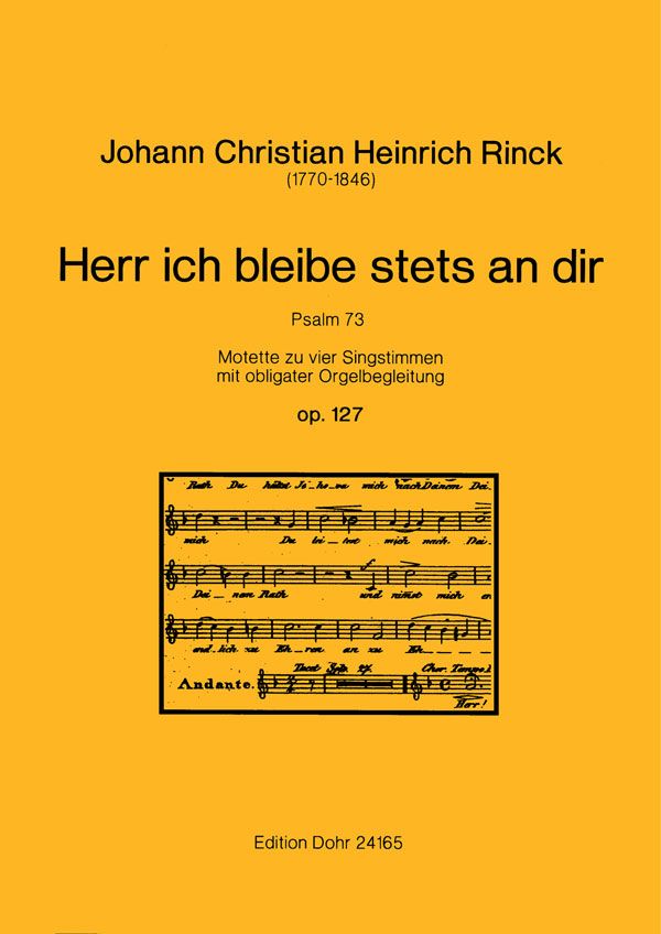 Herr ich bleibe stets and dir op.127  für 4 Singstimmen (SATB) und Orgel ad lib.  Partitur