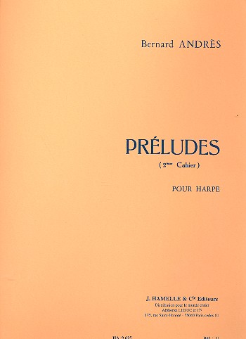 Préludes vol.2 (nos.6-10)  pour harpe  