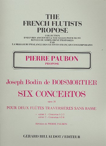 6 concertos op.38 vol.1 (nos.1-3)  pour 2 flûtes  partition