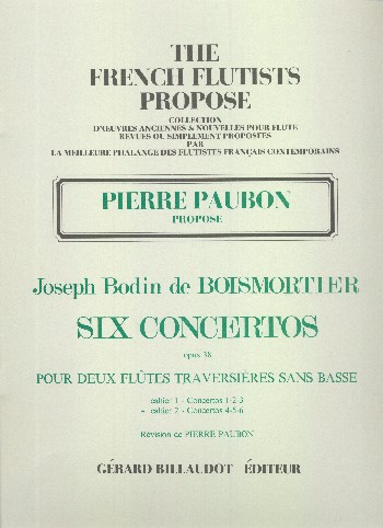 6 concertos op.38 vol.2 (nos.4-6)  pour 2 flûtes  partition