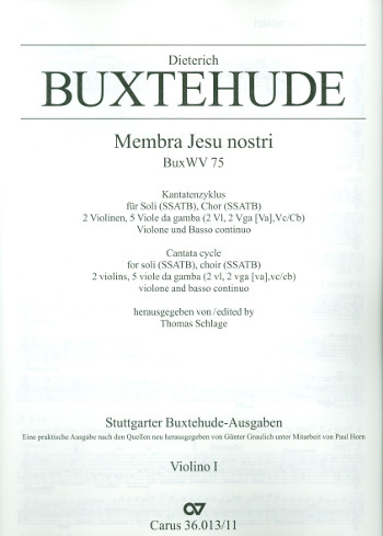 Membra Jesu nostri BuxWV75&nbsp;&nbsp;für Soli, Chor und Orchester&nbsp;&nbsp;Violine 1