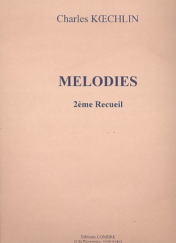 Melodies vol.2 pour chant et piano&nbsp;&nbsp;&nbsp;&nbsp;