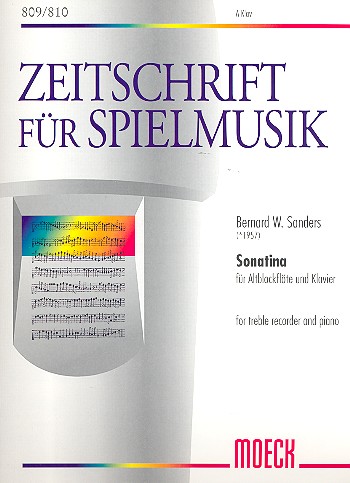 Sonatina für Altblockflöte und&nbsp;&nbsp;Klavier&nbsp;&nbsp;