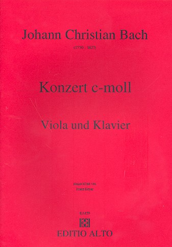 Konzert c-Moll   für Viola und Orchester   für Viola und Klavier