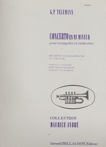 Konzert e-Moll für Trompete und&nbsp;&nbsp;Orchester für Trompete und Klavier&nbsp;&nbsp;